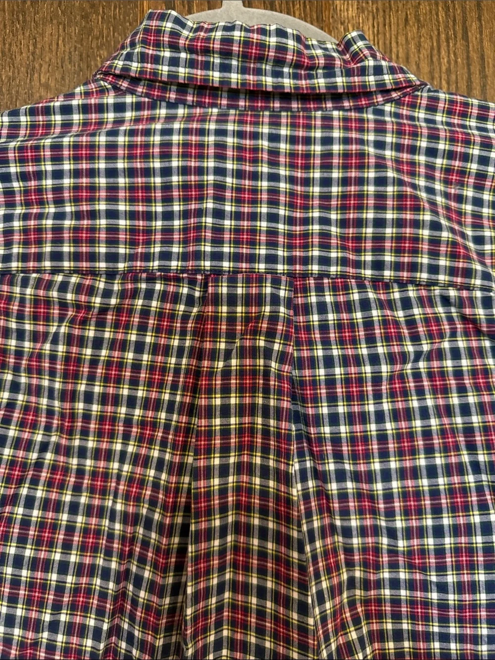 Ralph Lauren Red Navy White Plaid Button-Down Shirt Youth Large/Women XS Unisex